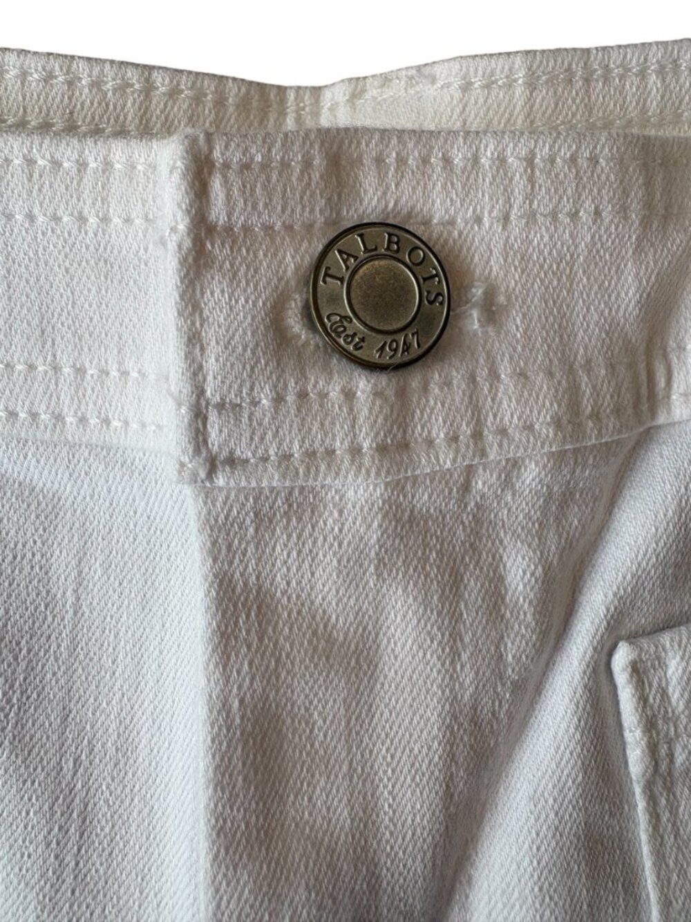 Talbots White Curvy High-Waist Wide-Leg Crop Jeans Womens Size 8 - Picture 3 of 12